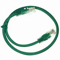 CABLE CAT6 UNSHIELDED GREEN .5M
