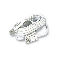CABLE, BT PLG TO RJ11, WHITE, 1M