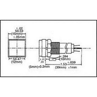 INDICATOR, LED PANEL MNT, RED, 6V