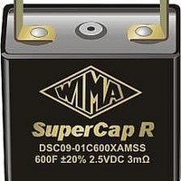 Supercapacitors 2.5V 300F 20% TOL RECTANGULAR