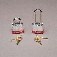 3/4 INCH SHACKLE PADLOCK W/RED BUMPER, 6/BX