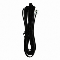 MOD CORD SGL-ENDED 6-6 BLACK 7'