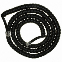 CORD COIL STANDARD 6-6 BLACK 10'