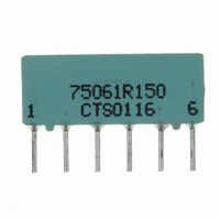 RES-NET 150 OHM 6PIN 5RES