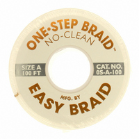 BRAID NO-CLEAN SILV .025" X 100'