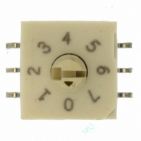 Rotary Switch,STRAIGHT,SP8T,BINARY CODED,Number Of Positions:8,SURFACE MOUNT Terminal,ROTARY,PCB Hole Count:6