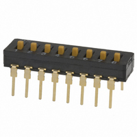 Slide Switch,STRAIGHT,8PST,ON-OFF,Number Of Positions:2,PC TAIL Terminal,PCB Hole Count:16