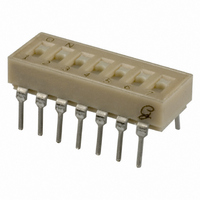 DIP Switch, SPST, Machine Insertable, 7 Position, Tape Seal, RoHS Compliant