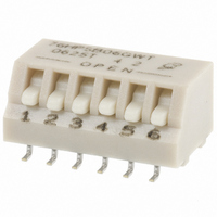 DIP Switch, SPST, Piano-DIP, Gull Wing, 6 Position, Reel, RoHS Compliant