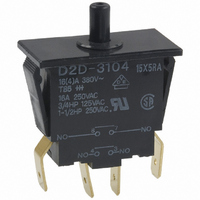 Pushbutton Switch,STRAIGHT,DPST,OFF-(ON),QUICK CONNECT Terminal