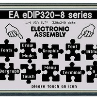 LCD Graphic Display Modules & Accessories White/Black Contrast With Touch Screen