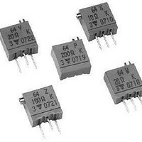 Trimmer Resistors - Multi Turn 3/8 SQ 100ohms Multi Turn Cermet