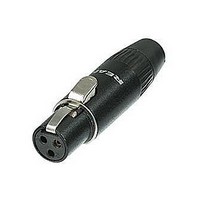 XLR Connectors 3P TINY XLR FEMALE BLK SHELL GOLD CTS