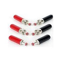 DC Power Connectors 2.1mm Locking Plug Red Tip Red Handle