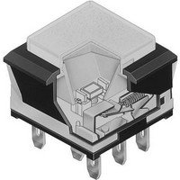 Pushbutton Switches ON(ON) SQUARE PC GRN LED GRN/WHT CAP 5A