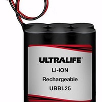 Battery Packs - Rechargeable Li-Ion 10.8V 4.8Ah 22AWG Wire Leads