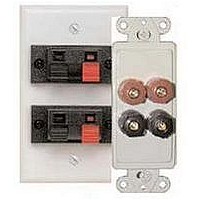 AUDIO WALL PLATE, 4 MODULE, WHITE