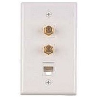 RESIDENTIAL WALL PLATE, 3 MODULE, ALMOND