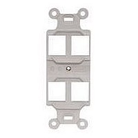 WALL SWITCH OUTLET PLATE, 4 MODULE, GRAY