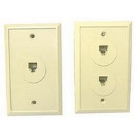 WALL PLATE, NYLON, 4 MODULE, RED