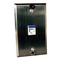 WALL PLATE, STAINLESS STEEL, 1 MODULE