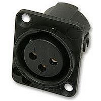 SOCKET, XLR, PANEL, BLACK, 3POLE