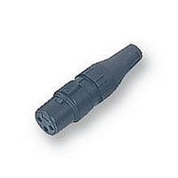 SOCKET, XLR, FREE, BLACK, 3POLE