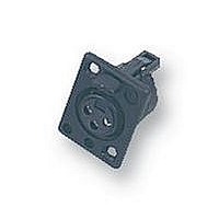 SOCKET, XLR, PANEL, BLACK, 4POLE