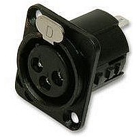 SOCKET, XLR, PANEL, BLACK, 5POLE