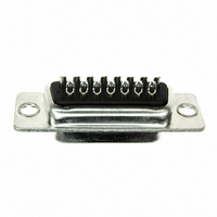 D SUB CONNECTOR, STANDARD, 15POS, RCPT