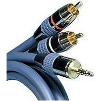 RCA STEREO AUDIO CABLE, 1.5FT, BLUE