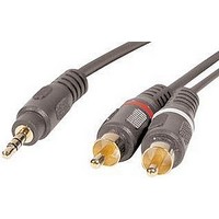 RCA STEREO AUDIO CABLE, 3FT, BLACK