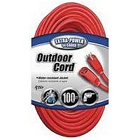 EXTENSION CORD NEMA5-15P/R 100FT 13A RED