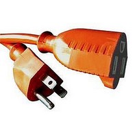 OUTDOOR EXTENSION CORD 25FT, 15A, ORANGE