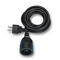 MAINS LEAD, BLACK, 3X1.5, 5M