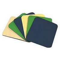 STANDARD AND DELUXE MOUSE PADS, COLOR: BLACK, SIZE: 6 MM, DIMENSIONS: 8.75 X 7.5 , FEATURES: AVAILABLE IN TWO THICKNESSES WITH RUBBERIZED BACKING