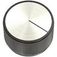 ROUND SKIRTED KNOB WITH LINE IND, 6.35MM