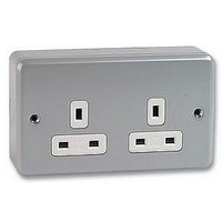 SOCKET, SURFACE, 13A, 2GANG