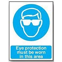 SIGN, EYE PROTECTION MUST BE WORN