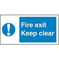SIGN, FIRE EXIT KEEP CLEAR, 300X600