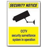 SIGN, CCTV SECURITY SURVEILLANCE