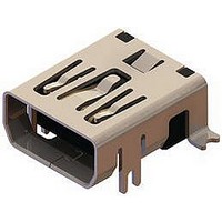 MINI USB CONNECTOR, RECEPTACLE 10POS SMD