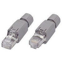 RJ45 ETHERNET CONNECTOR, PLUG 8WAY CABLE