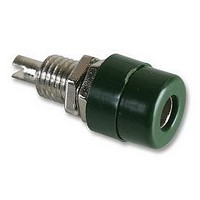 SOCKET, 4MM, PANEL, GREEN, PK5