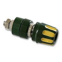 SOCKET, 4MM, YELLOW/GREEN, PK5