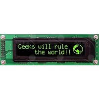 LCD Character Display Modules Black Background Yel/Grn Text