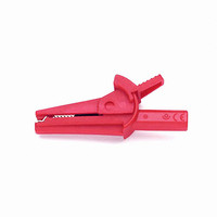 ALLIGATOR CLIP MINI 2MM JACK RED