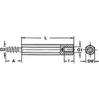 SPACER, M3/D3.0X25/6