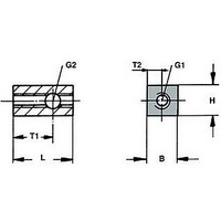 CUBE STANDOFF, THREADED, M2.5/M3