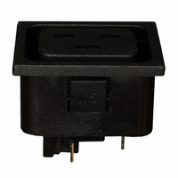 CONN AC OUTLET 6.3MM TAB SNAP IN